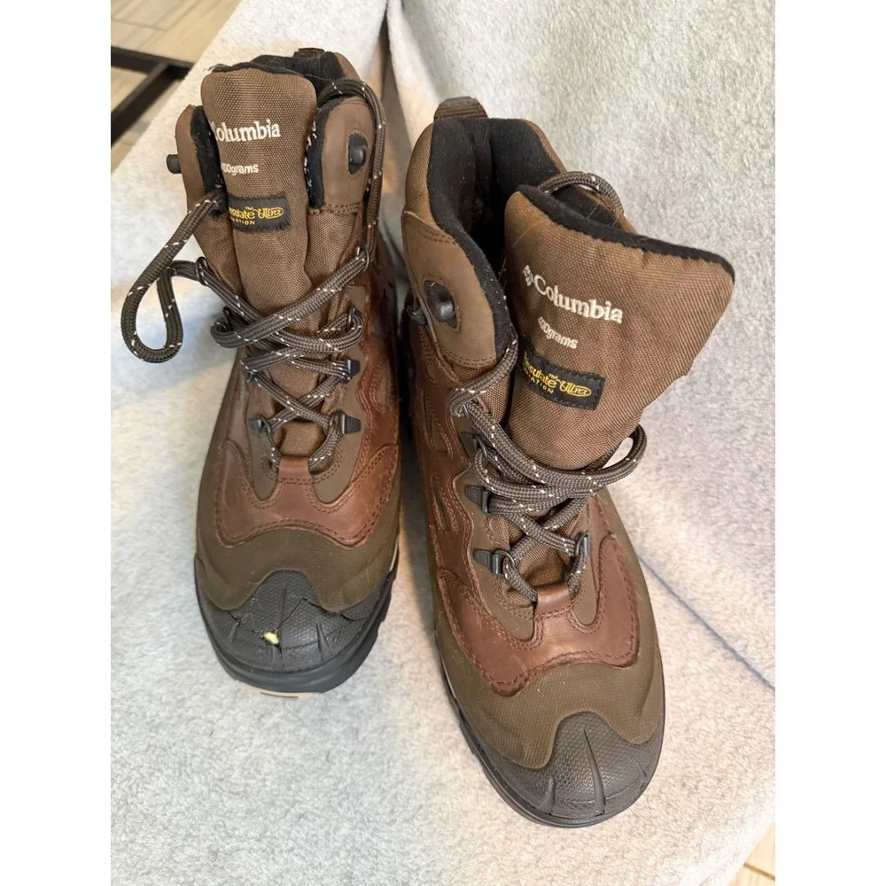 Columbia Bugabootres FG Mens 11.5 Winter Boots 400g Thinsulate Brown BM1140-238